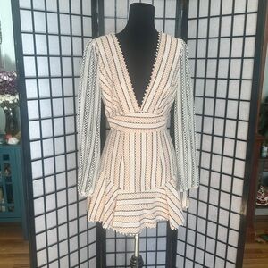 Elegant Striped Mini Dress